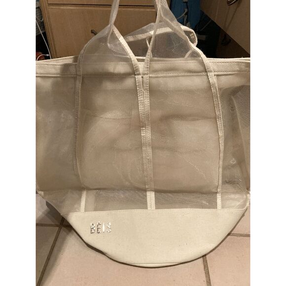 NWT Beis Phat Sack Extra Large Mesh Tote in Beige - LIMITED EDITION - Picture 4 of 11